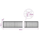 vidaXL Gabión s drôtom 5 mm a sieťou 5x2,5 cm 700x30x50 cm – Obrázok 6