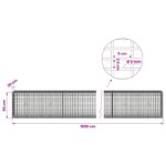 vidaXL Gabión s drôtom 5 mm a sieťou 5x2,5 cm 1000x30x50 cm – Obrázok 6
