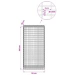 vidaXL Gabión s drôtom 5 mm a sieťou 5x2,5 cm 50x30x100 cm – Obrázok 6