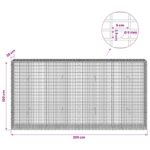vidaXL Gabión s drôtom 5 mm a sieťou 5x2,5 cm 200x30x100 cm – Obrázok 6