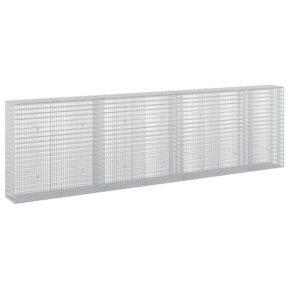 vidaXL Gabión s drôtom 5 mm a sieťou 5x2,5 cm 350x30x100 cm – Obrázok 2