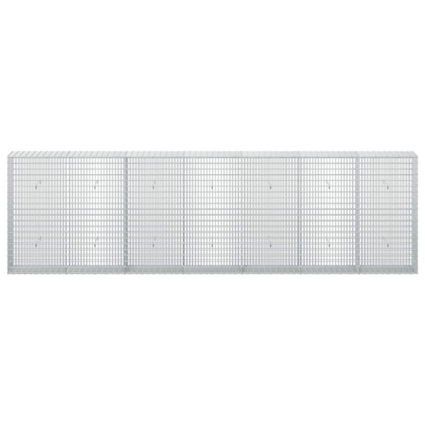 vidaXL Gabión s drôtom 5 mm a sieťou 5x2,5 cm 350x30x100 cm – Obrázok 3