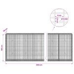 vidaXL Gabión s drôtom 5 mm a sieťou 5x2,5 cm 350x30x100 cm – Obrázok 6