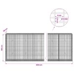 vidaXL Gabión s drôtom 5 mm a sieťou 5x2,5 cm 650x30x100 cm – Obrázok 6