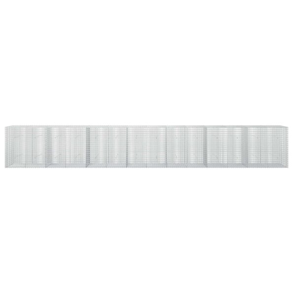vidaXL Gabión s drôtom 5 mm a sieťou 5x2,5 cm 700x30x100 cm – Obrázok 3