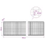 vidaXL Gabión s drôtom 5 mm a sieťou 5x2,5 cm 700x30x100 cm – Obrázok 6