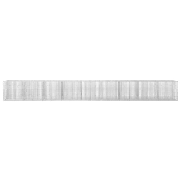 vidaXL Gabión s drôtom 5 mm a sieťou 5x2,5 cm 900x30x100 cm – Obrázok 3