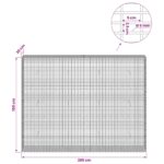 vidaXL Gabión s drôtom 5 mm a sieťou 5x2,5 cm 200x30x150 cm – Obrázok 6