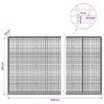 vidaXL Gabión s drôtom 5 mm a sieťou 5x2,5 cm 650x30x150 cm – Obrázok 6