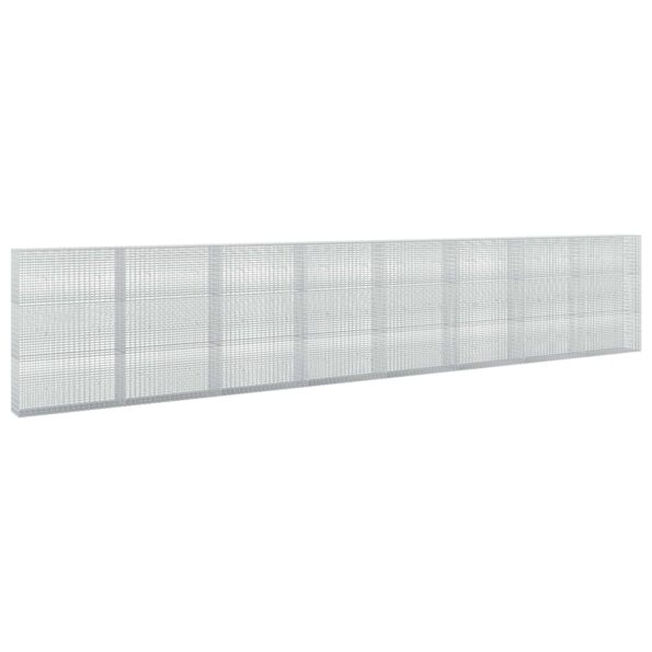 vidaXL Gabión s drôtom 5 mm a sieťou 5x2,5 cm 800x30x150 cm – Obrázok 2