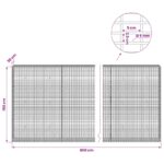 vidaXL Gabión s drôtom 5 mm a sieťou 5x2,5 cm 800x30x150 cm – Obrázok 6