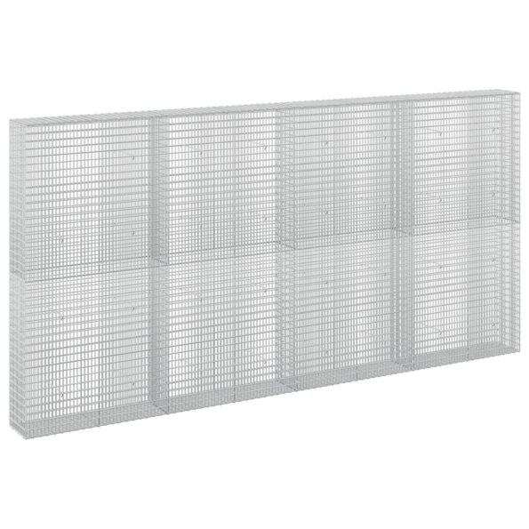 vidaXL Gabión s drôtom 5 mm a sieťou 5x2,5 cm 400x30x200 cm – Obrázok 2