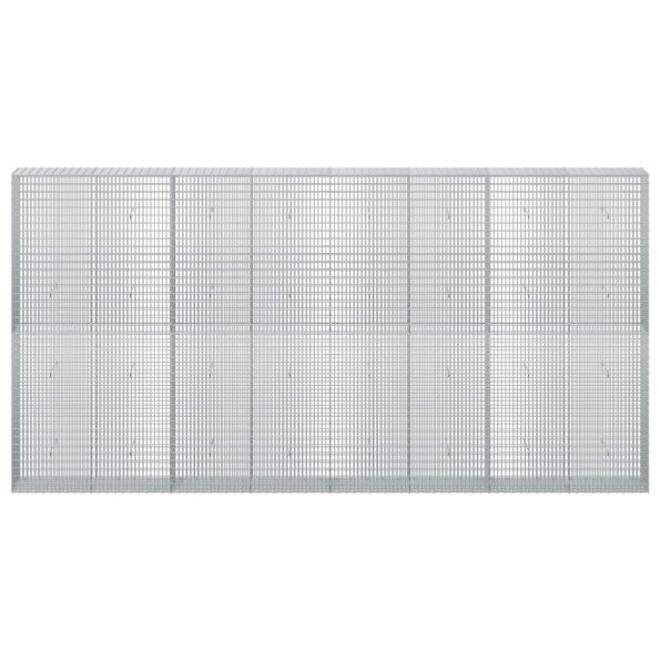 vidaXL Gabión s drôtom 5 mm a sieťou 5x2,5 cm 400x30x200 cm – Obrázok 3