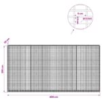 vidaXL Gabión s drôtom 5 mm a sieťou 5x2,5 cm 400x30x200 cm – Obrázok 6