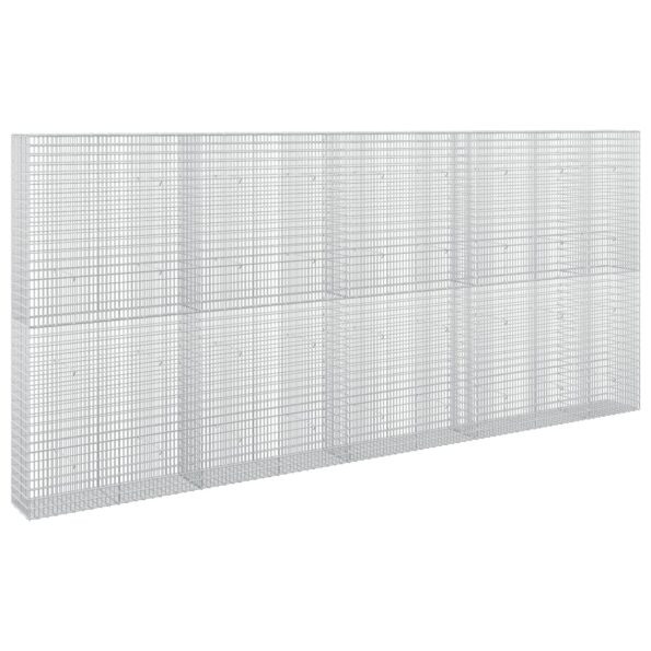 vidaXL Gabión s drôtom 5 mm a sieťou 5x2,5 cm 450x30x200 cm – Obrázok 2