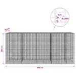 vidaXL Gabión s drôtom 5 mm a sieťou 5x2,5 cm 450x30x200 cm – Obrázok 6