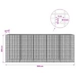 vidaXL Gabión s drôtom 5 mm a sieťou 5x2,5 cm 500x30x200 cm – Obrázok 6
