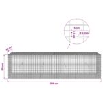 vidaXL Gabión s drôtom 5 mm a sieťou 5x2,5 cm 200x50x50 cm – Obrázok 6