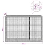 vidaXL Gabión s drôtom 5 mm a sieťou 5x2,5 cm 150x50x100 cm – Obrázok 6