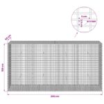 vidaXL Gabión s drôtom 5 mm a sieťou 5x2,5 cm 200x50x100 cm – Obrázok 6