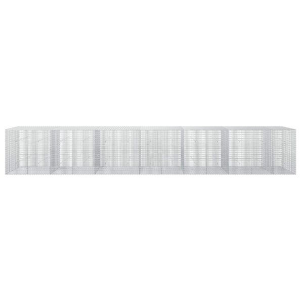 vidaXL Gabión s drôtom 5 mm a sieťou 5x2,5 cm 650x50x100 cm – Obrázok 3