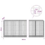 vidaXL Gabión s drôtom 5 mm a sieťou 5x2,5 cm 650x50x100 cm – Obrázok 6