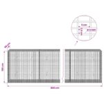 vidaXL Gabión s drôtom 5 mm a sieťou 5x2,5 cm 800x50x100 cm – Obrázok 6