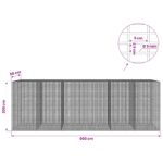 vidaXL Gabión s drôtom 5 mm a sieťou 5x2,5 cm 600x50x200 cm – Obrázok 6