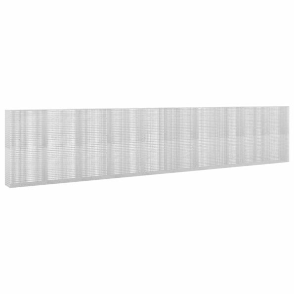 vidaXL Gabión s drôtom 5 mm a sieťou 5x2,5 cm 1000x50x200 cm – Obrázok 2