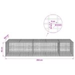 vidaXL Gabión s drôtom 5 mm a sieťou 5x2,5 cm 250x100x50 cm – Obrázok 6