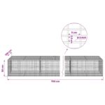 vidaXL Gabión s drôtom 5 mm a sieťou 5x2,5 cm 700x100x50 cm – Obrázok 6