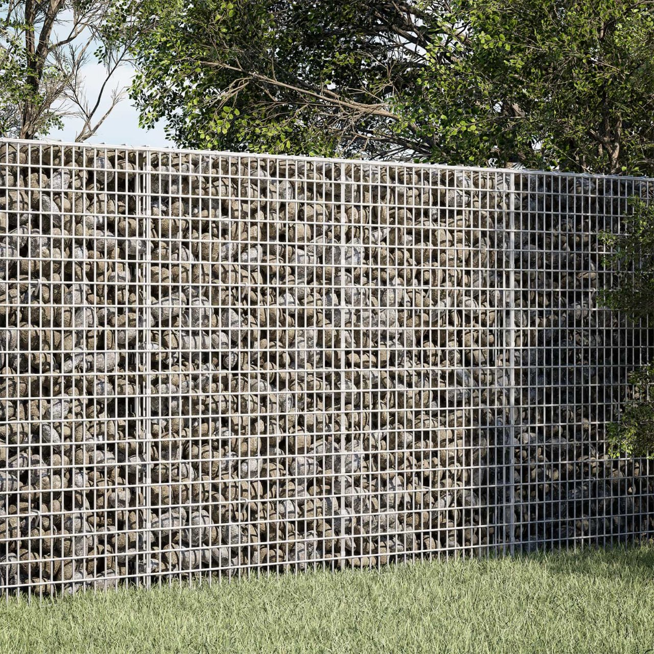 3463867_1.jpg vidaXL Gabión s drôtom 5 mm a sieťou 5x2,5 cm 50x100x100 cm – Obrázok 1