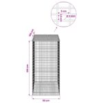 vidaXL Gabión s drôtom 5 mm a sieťou 5x2,5 cm 50x100x100 cm – Obrázok 6