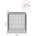 vidaXL Gabión s drôtom 5 mm a sieťou 5x2,5 cm 100x100x100 cm – Obrázok 6