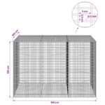 vidaXL Gabión s drôtom 5 mm a sieťou 5x2,5 cm 150x100x100 cm – Obrázok 6