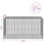 vidaXL Gabión s drôtom 5 mm a sieťou 5x2,5 cm 200x100x100 cm – Obrázok 6