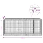 vidaXL Gabión s drôtom 5 mm a sieťou 5x2,5 cm 300x100x100 cm – Obrázok 6