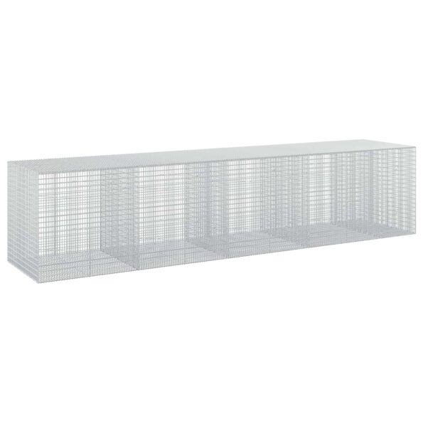 vidaXL Gabión s drôtom 5 mm a sieťou 5x2,5 cm 450x100x100 cm – Obrázok 2