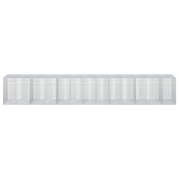 vidaXL Gabión s drôtom 5 mm a sieťou 5x2,5 cm 650x100x100 cm – Obrázok 3