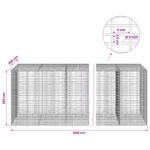 vidaXL Gabión s drôtom 5 mm a sieťou 5x2,5 cm 650x100x100 cm – Obrázok 6
