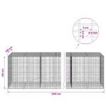 vidaXL Gabión s drôtom 5 mm a sieťou 5x2,5 cm 1200x100x100 cm – Obrázok 6