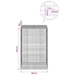 vidaXL Gabión s drôtom 5 mm a sieťou 5x2,5 cm 100x100x150 cm – Obrázok 6