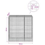 vidaXL Gabión s drôtom 5 mm a sieťou 5x2,5 cm 150x100x150 cm – Obrázok 6