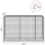 vidaXL Gabión s drôtom 5 mm a sieťou 5x2,5 cm 250x100x150 cm – Obrázok 6