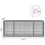 vidaXL Gabión s drôtom 5 mm a sieťou 5x2,5 cm 400x100x150 cm – Obrázok 6