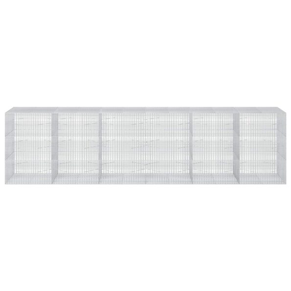 vidaXL Gabión s drôtom 5 mm a sieťou 5x2,5 cm 600x100x150 cm – Obrázok 3