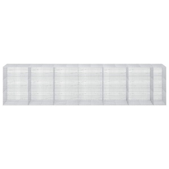 vidaXL Gabión s drôtom 5 mm a sieťou 5x2,5 cm 650x100x150 cm – Obrázok 3