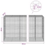 vidaXL Gabión s drôtom 5 mm a sieťou 5x2,5 cm 650x100x150 cm – Obrázok 6