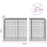 vidaXL Gabión s drôtom 5 mm a sieťou 5x2,5 cm 800x100x150 cm – Obrázok 6