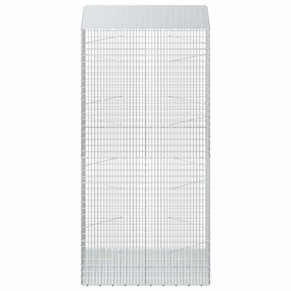 vidaXL Gabión s drôtom 5 mm a sieťou 5x2,5 cm 100x100x200 cm – Obrázok 4
